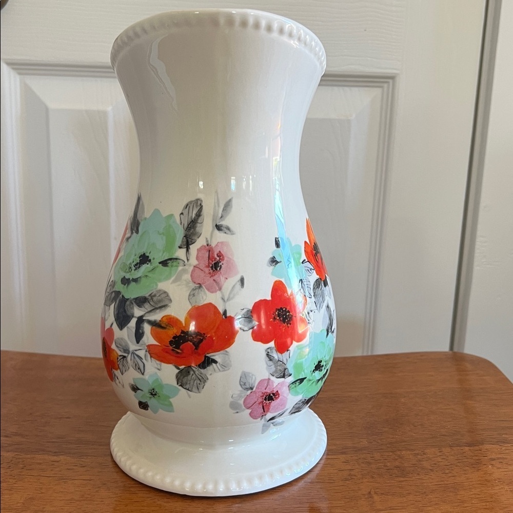 The Pioneer Woman Flea Market White Decorated Floral 2-Quart Pitcher - Picture 7 of 11
